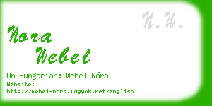 nora webel business card